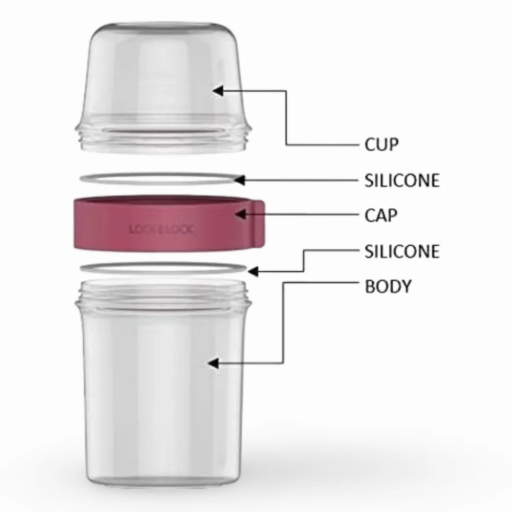 Lock 'n Lock 2 Way Food Container - 560ml + 310ml - Image 6
