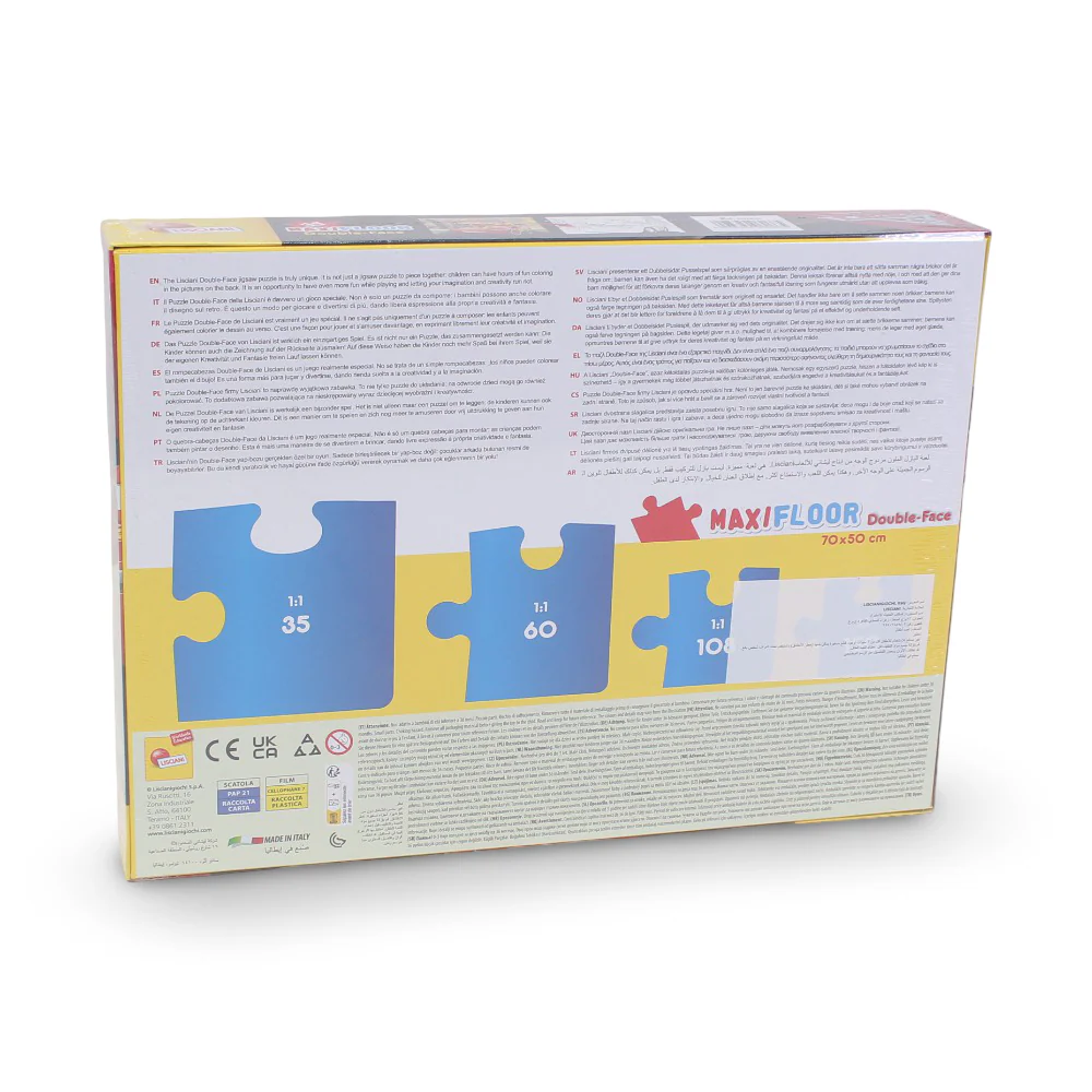Lisciani Cars Double-Face Maxi Puzzle - 35 Pieces - Image 2