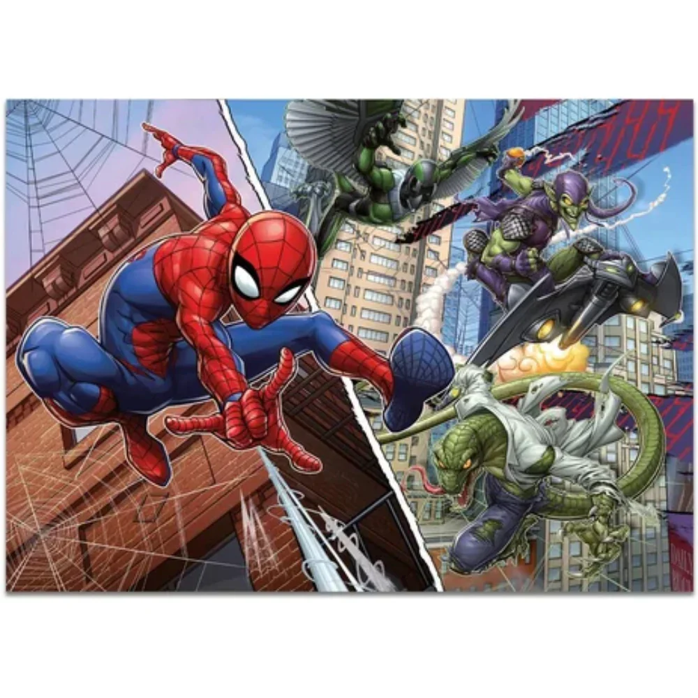 Lisciani Marvel Spiderman Double-Face Maxi Floor Puzzle - 4 x 48 Pieces - Image 2