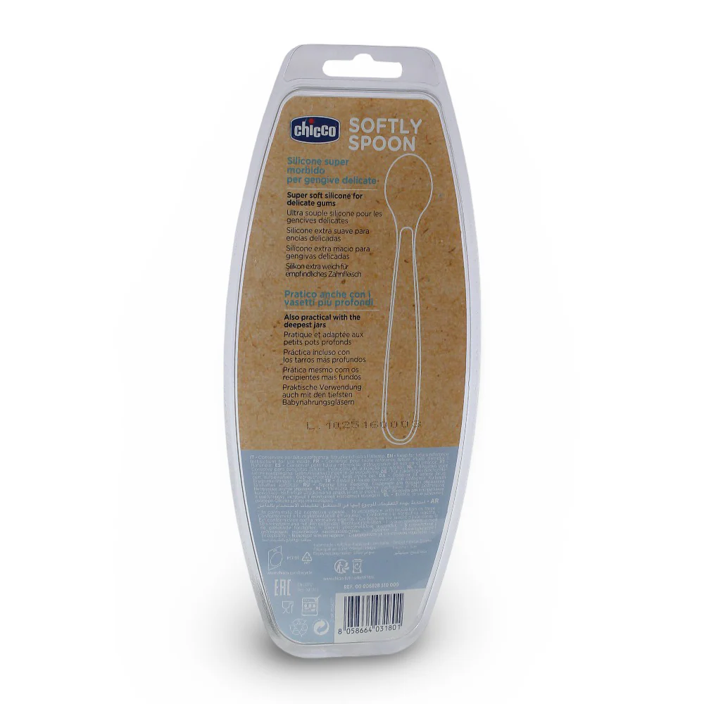 Chicco Softly Silicone Spoon 6m+ – Green - Image 2