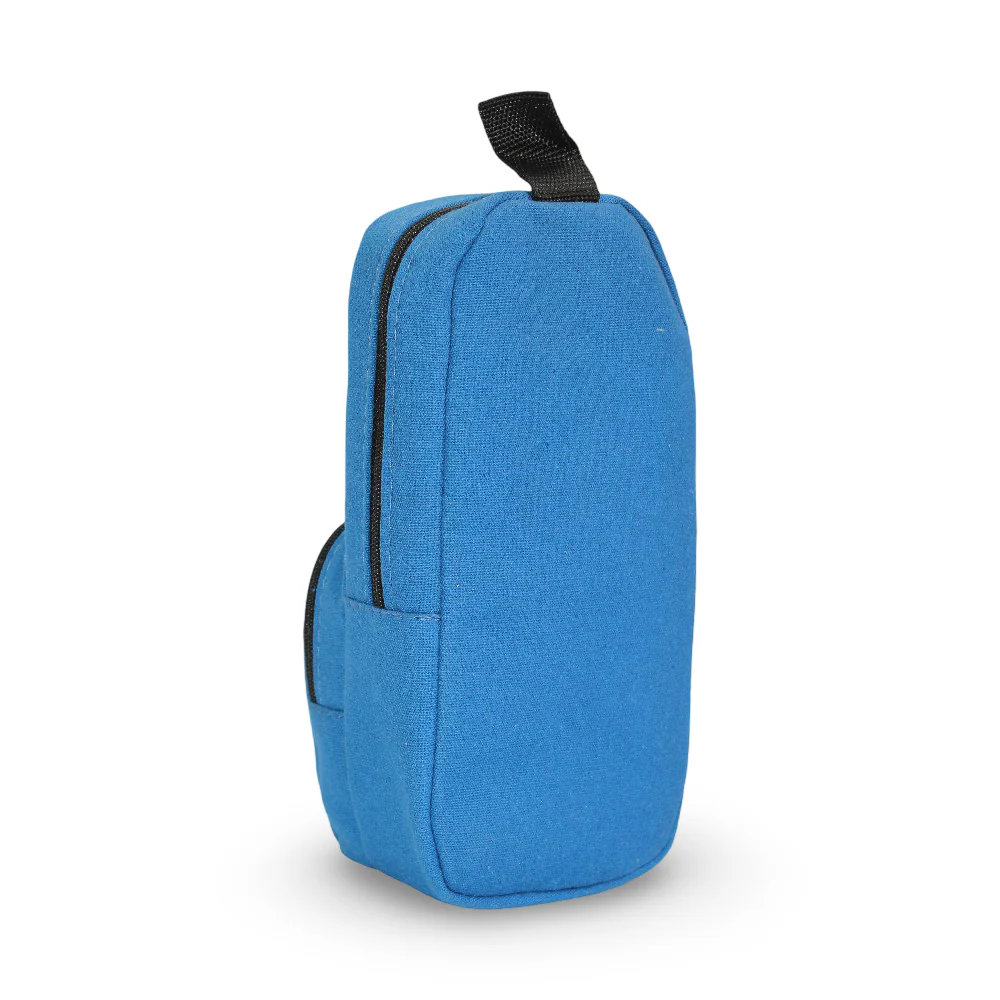 Pencil Case with Keychain Pocket – Baby Blue - Image 3