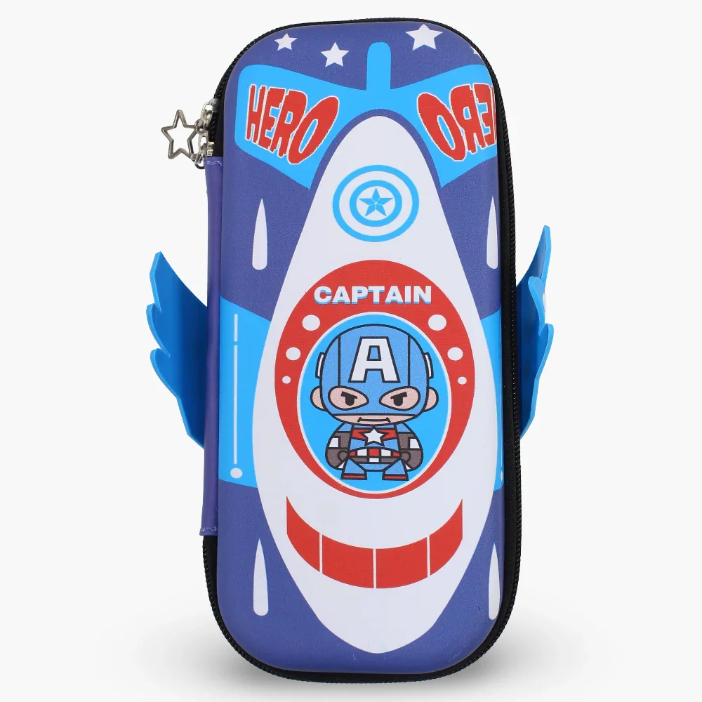 Captain America Pencil Case – Blue - Image 2