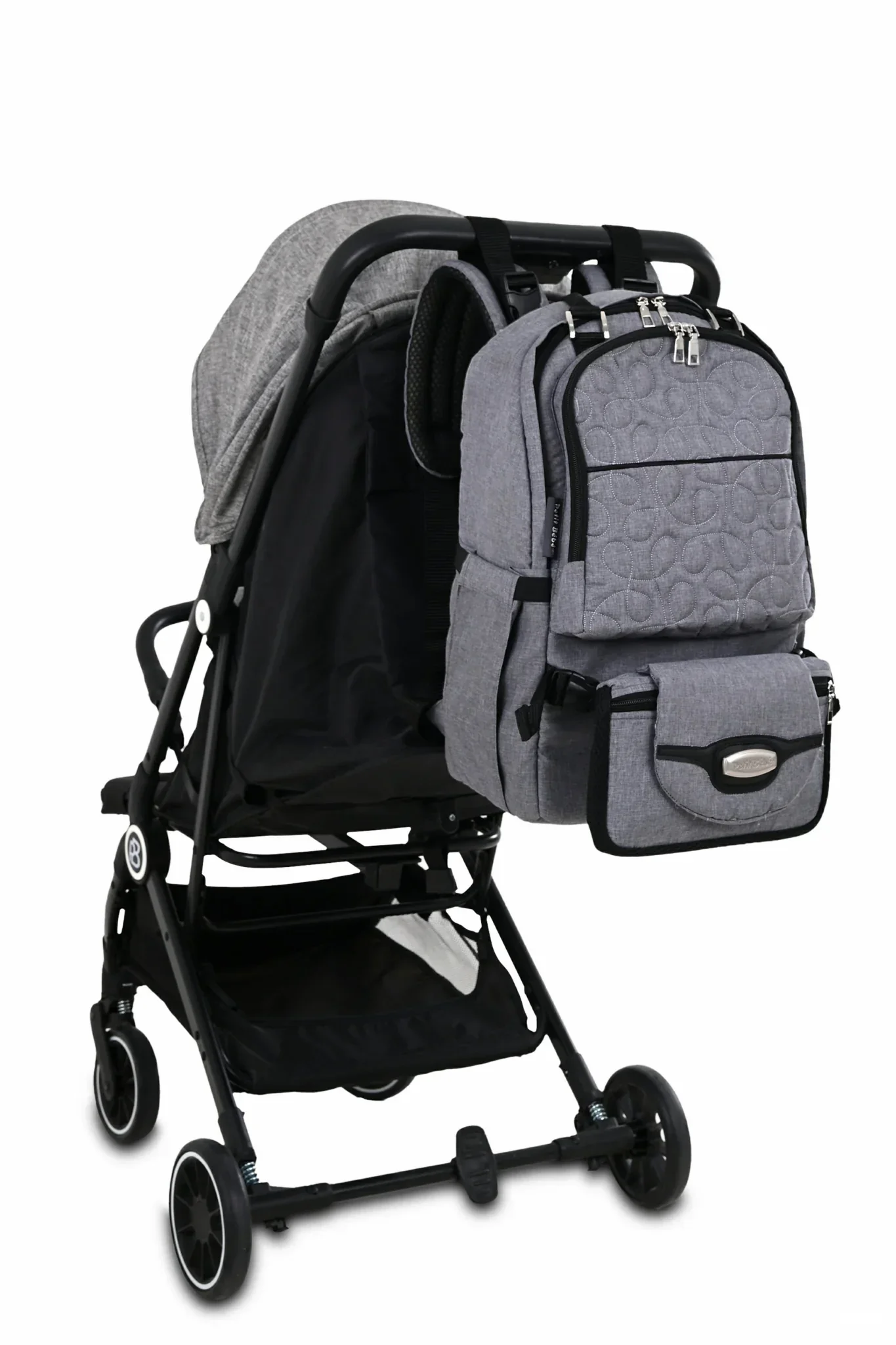 Petit Bebe Premium Go Diaper Bag – Grey - Image 11