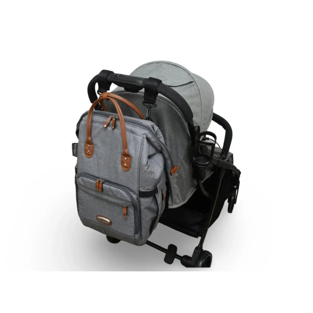 Petit Bebe Premium Max Diaper Bag – Grey - Image 4