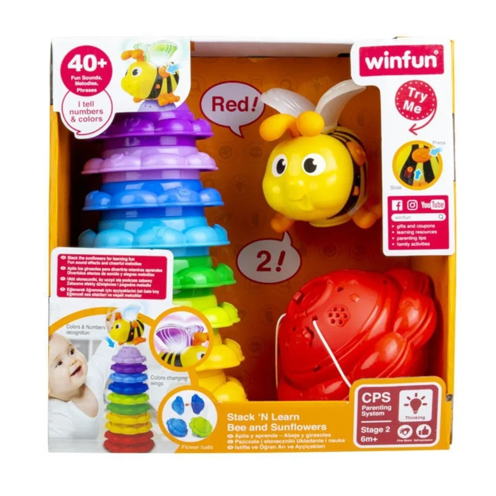 WinFun Stack 'N Learn Bee and Sunflowers - Image 6