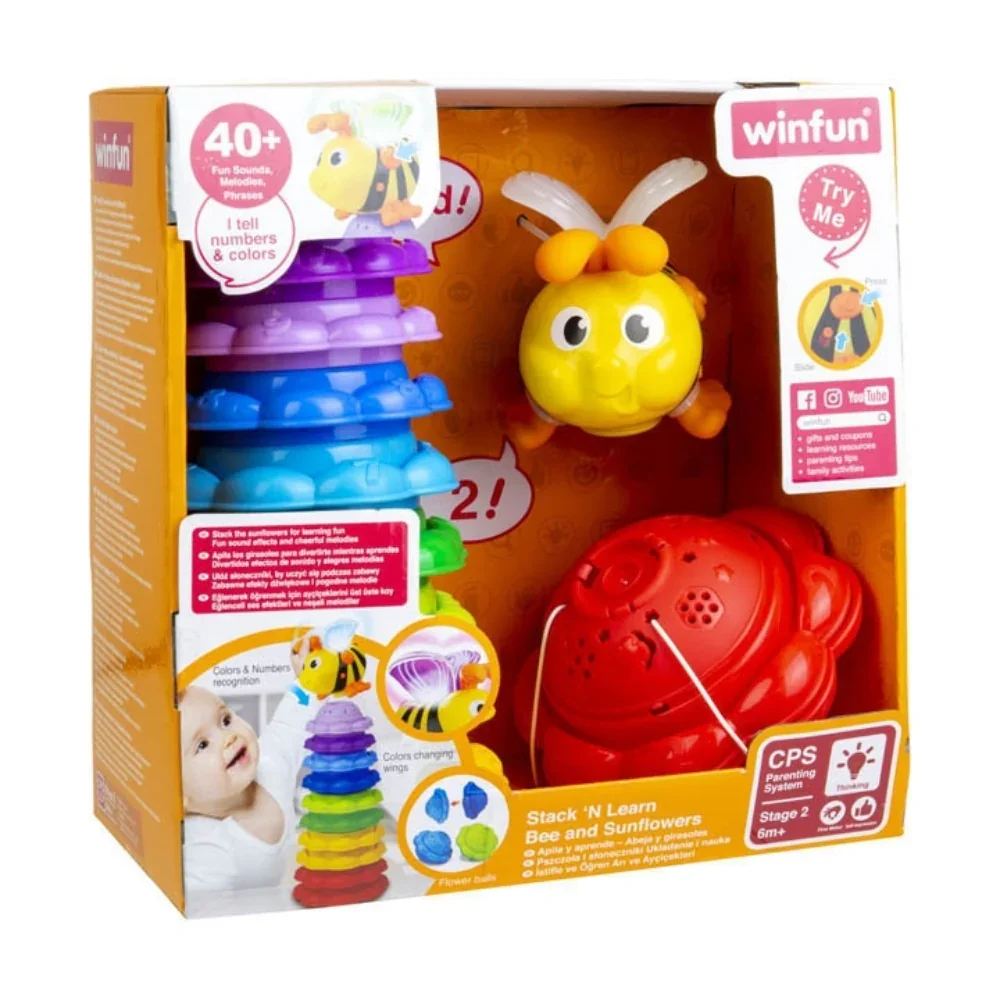 WinFun Stack 'N Learn Bee and Sunflowers - Image 9