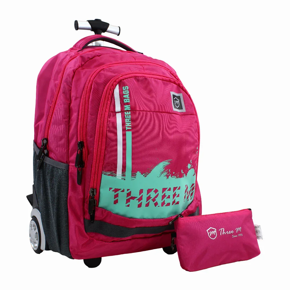 Pink School Set – 20 Inches (Trolley Bag + Pencil case)