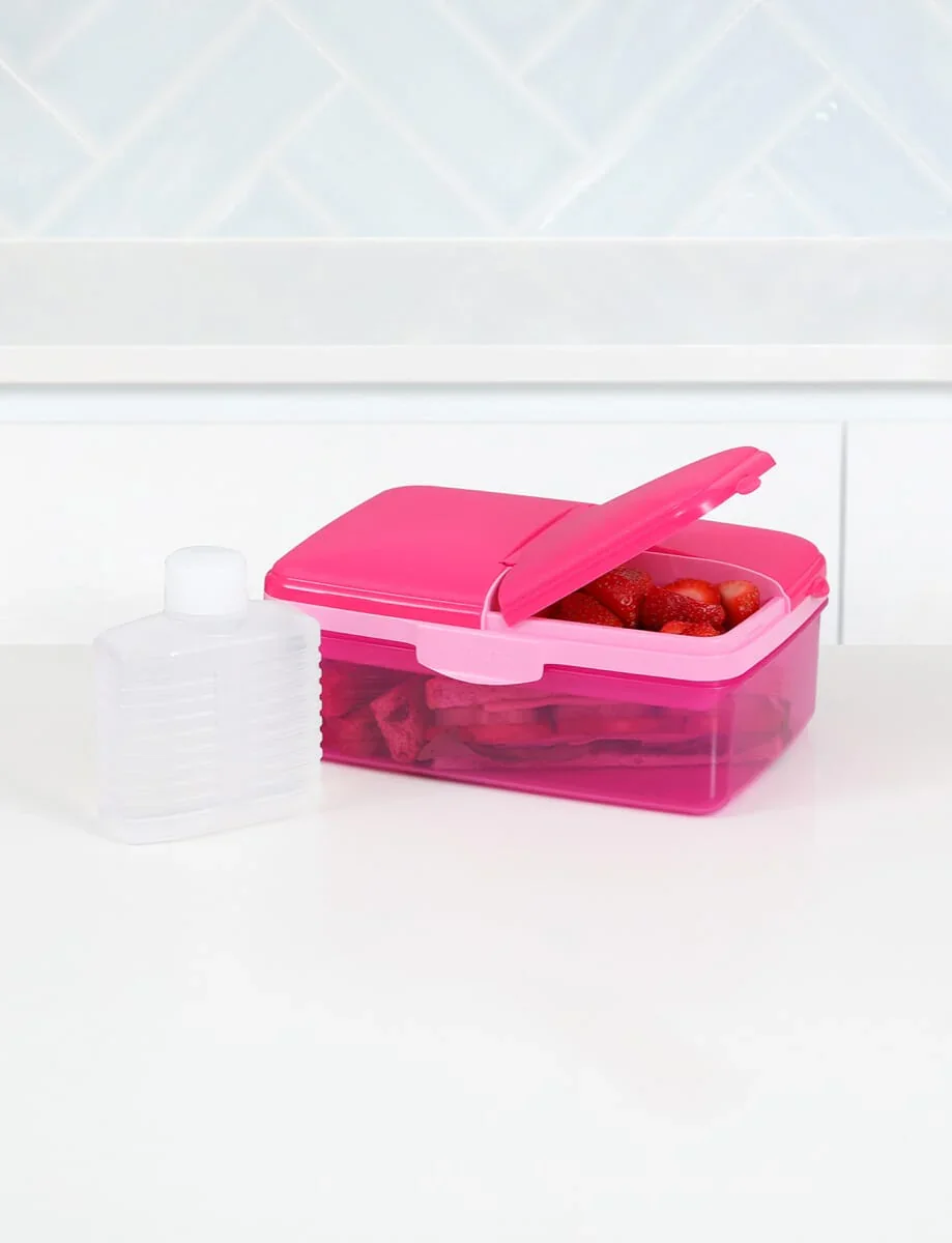 Sistema Plastic Lunch Box – Pink - Image 3