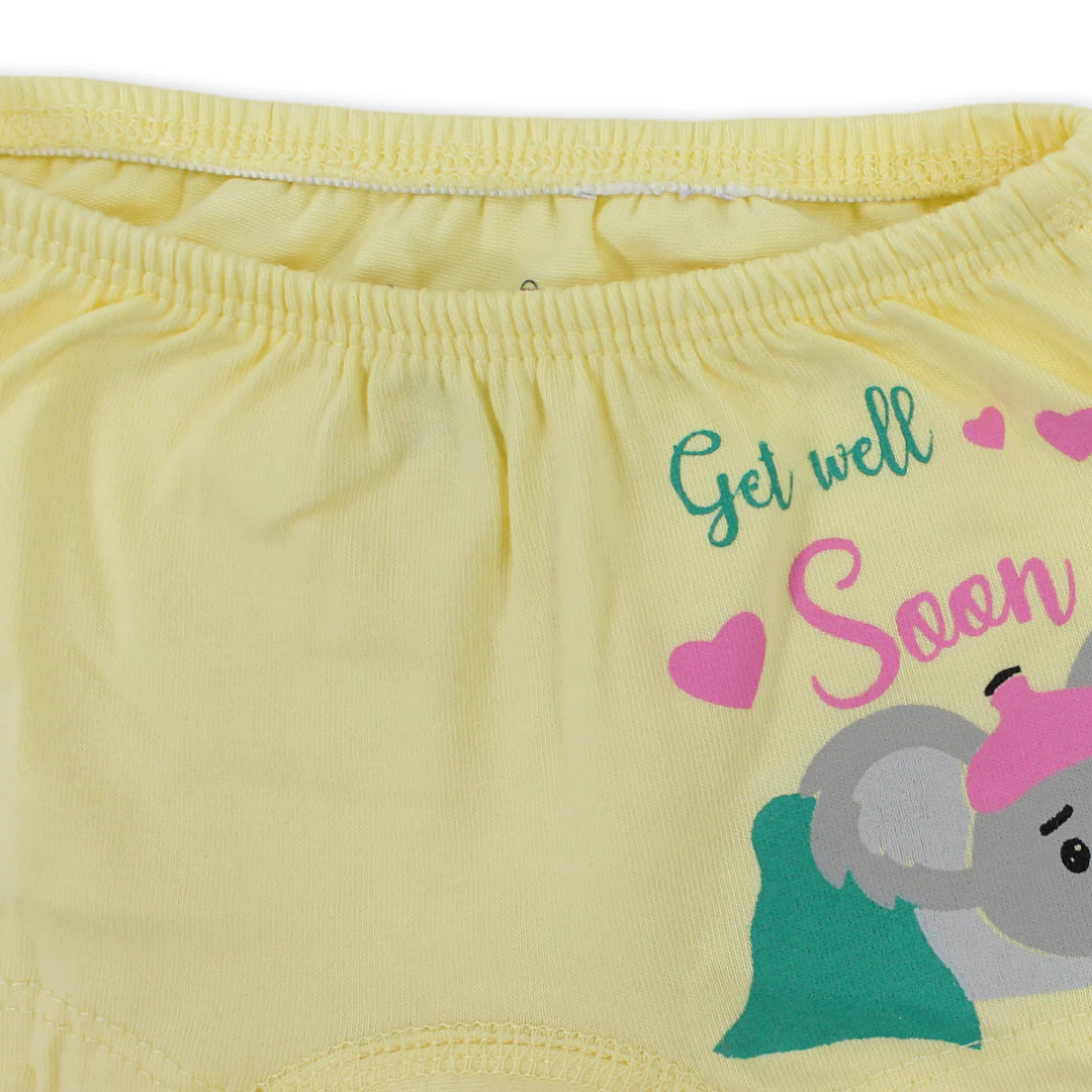 Girls Cotton Panties – Yellow with Koala Print - Image 3