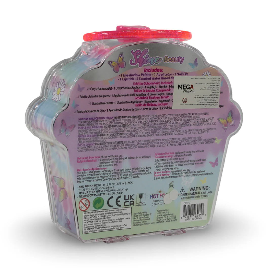 Hot Focus Kids Glitter Nail Accessories Set - Image 2