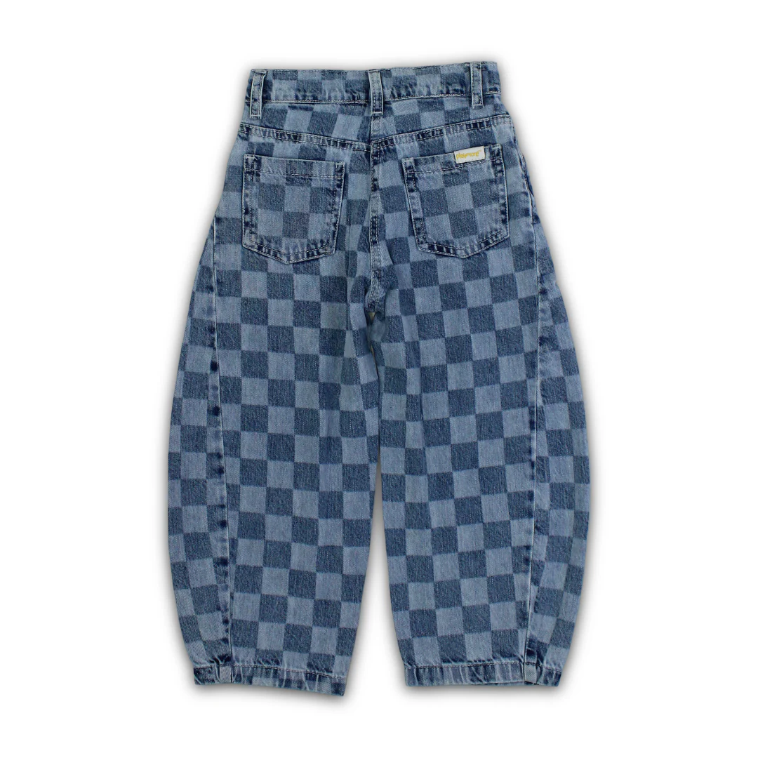 Girls Denim Pants – Karua Print - Image 2