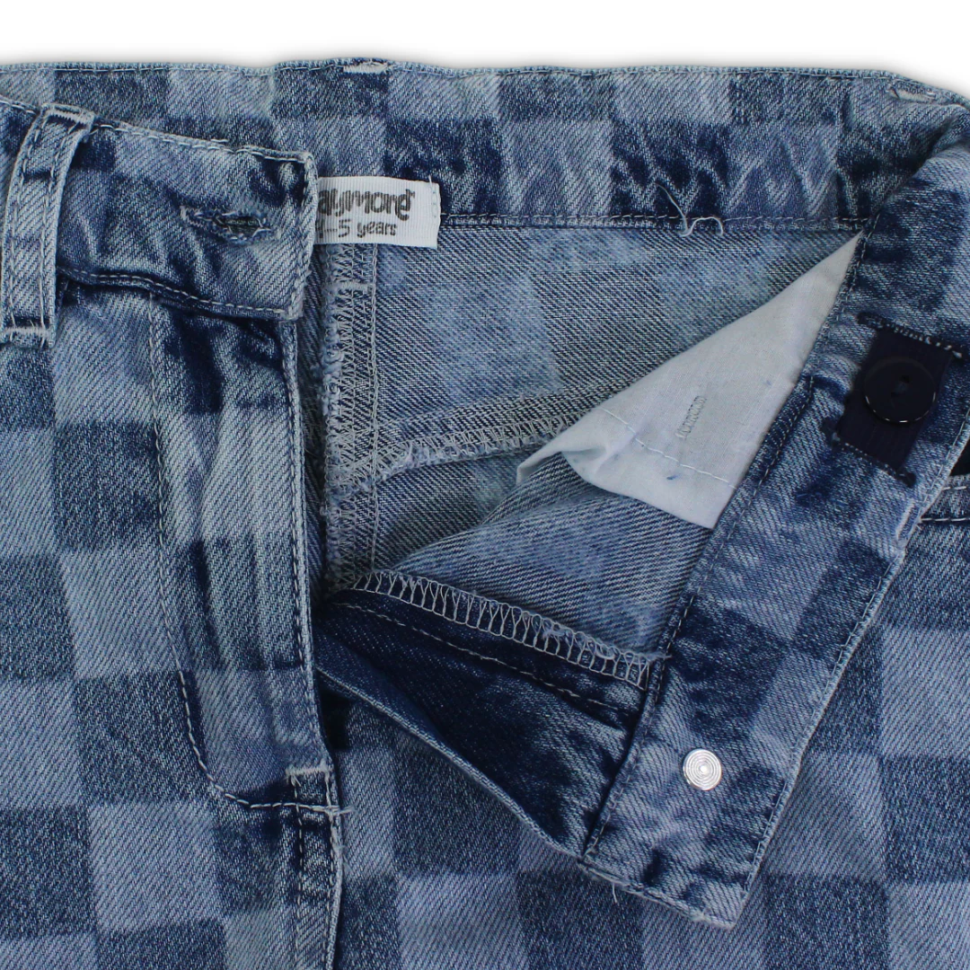 Girls Denim Pants – Karua Print - Image 3