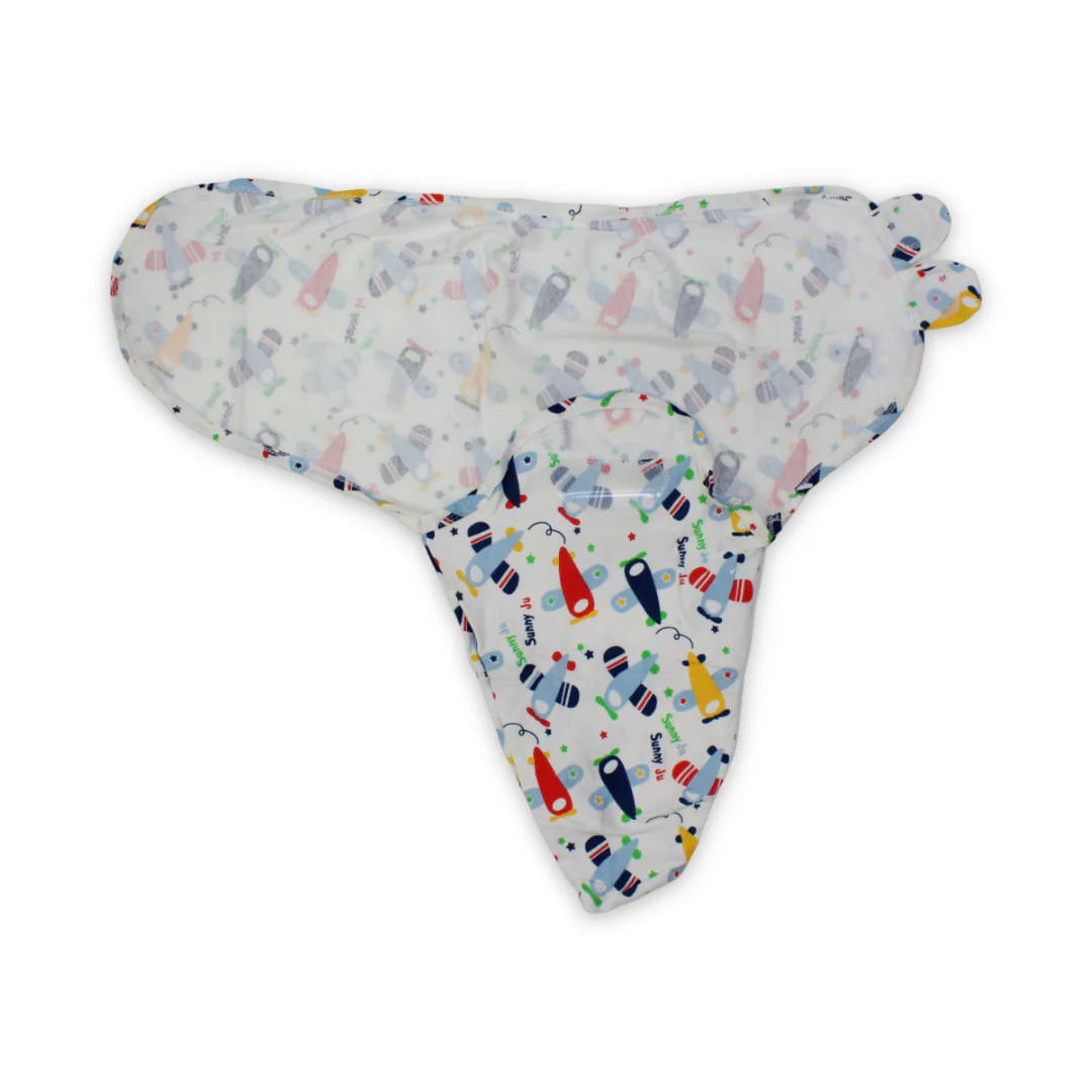 Kolaco Cotton Baby Swaddle Me (Airplanes) - Image 3