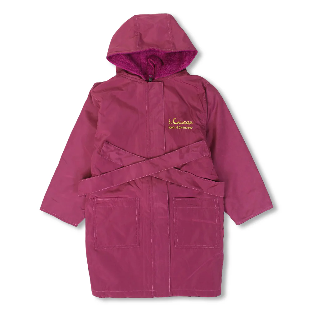 Girls Waterproof Swim Robe – Dusty Pink