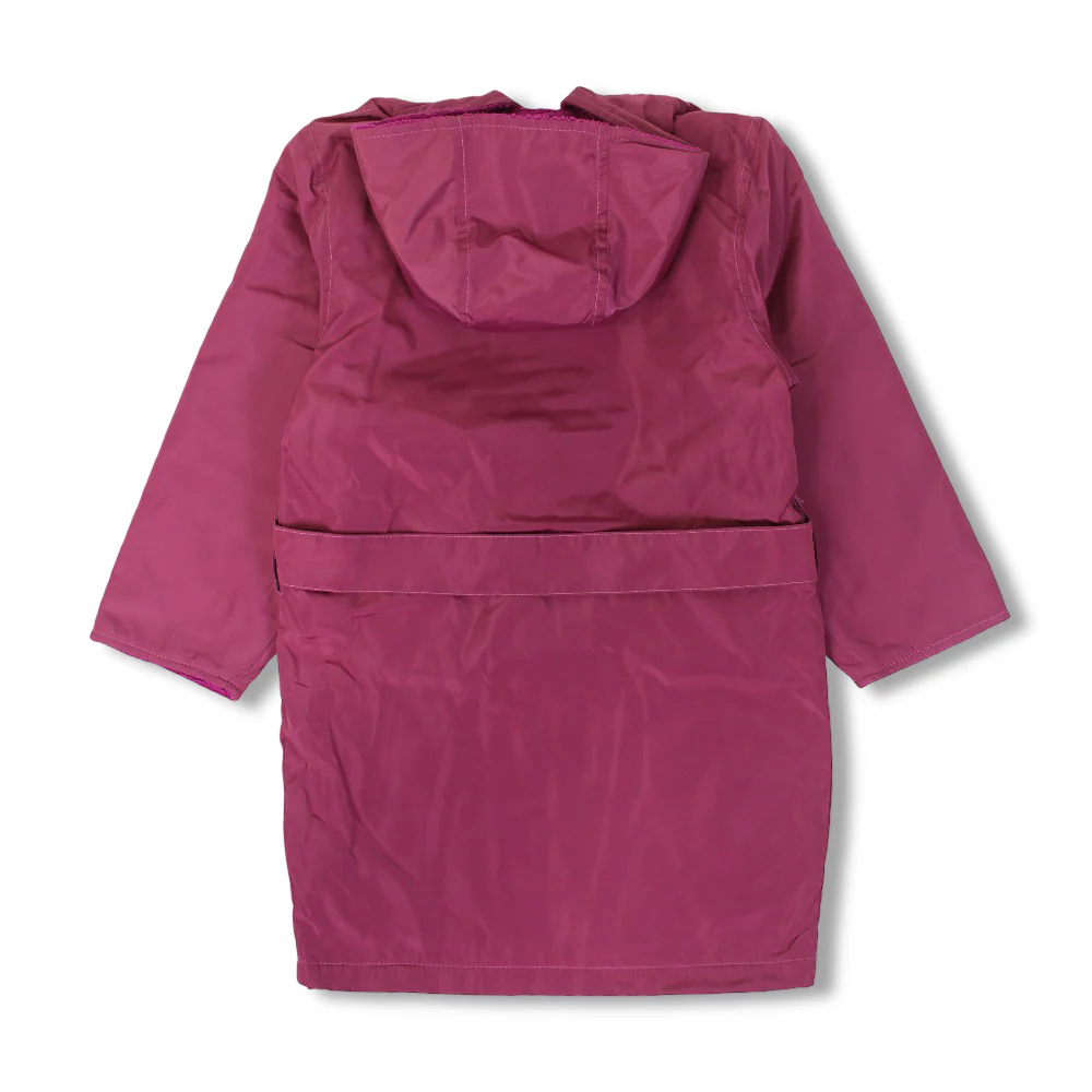 Girls Waterproof Swim Robe – Dusty Pink - Image 2