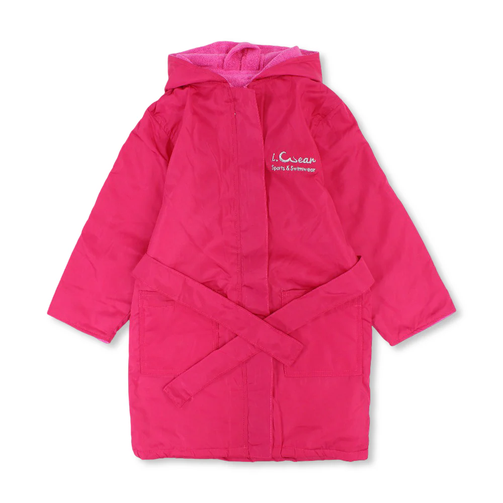 Girls Waterproof Swim Robe – Fuchsia
