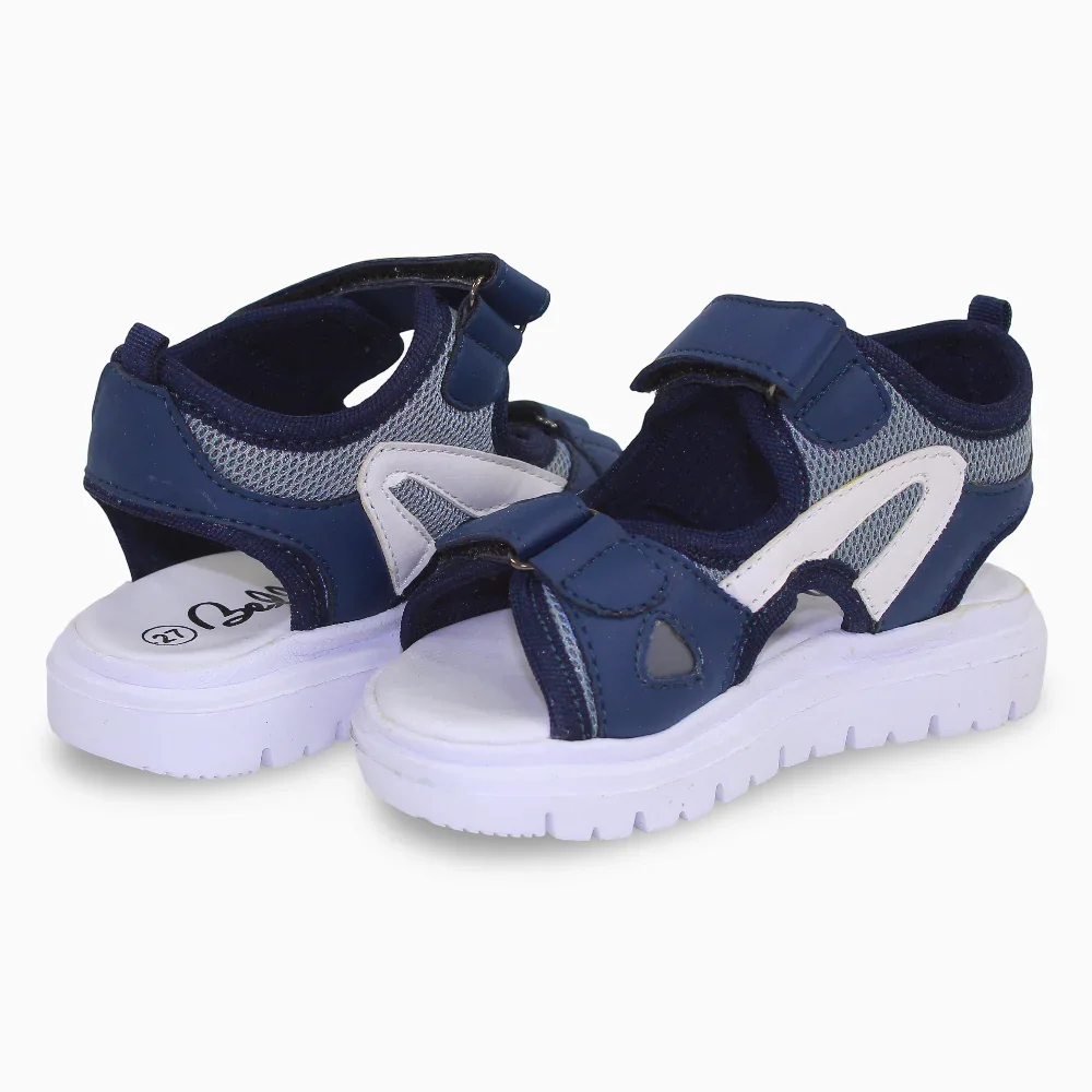 Boys Leather Sandals – Navy - Image 2