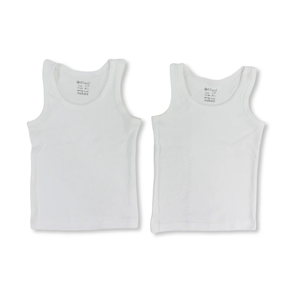 Unisex Kids Cotton Under Shirt White – Pack of 2