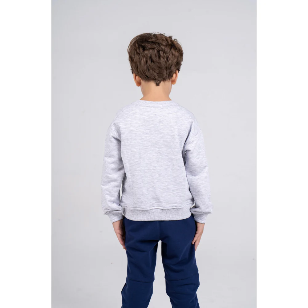 Unisex Plain Cotton Sweatshirt – Grey - Image 6