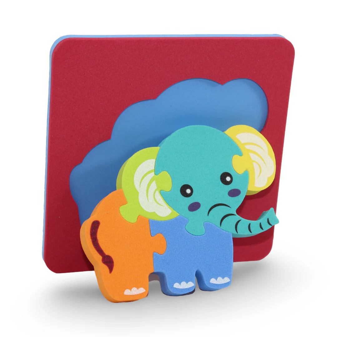 Multicolor Elephant 3D Wooden Puzzle