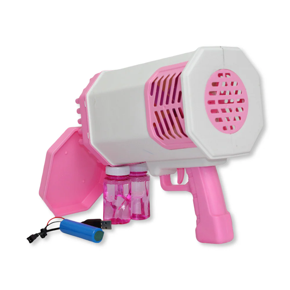 Rocket Bubble Gun 69 Hole – Pink - Image 2