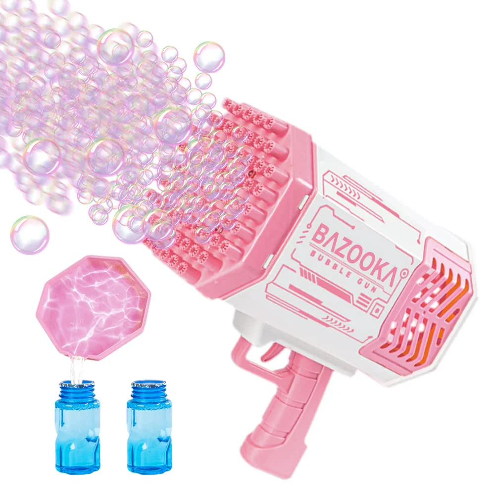 Rocket Bubble Gun 69 Hole – Pink - Image 3