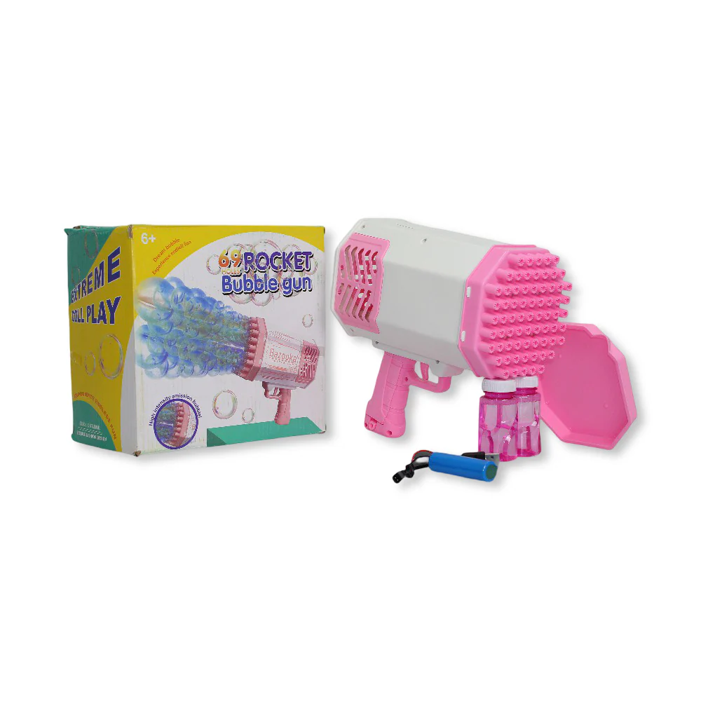 Rocket Bubble Gun 69 Hole – Pink - Image 4