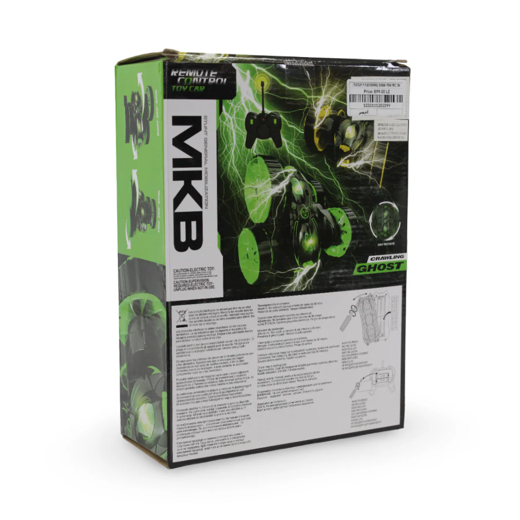 Remote Control Stunt Car – Green - Image 3