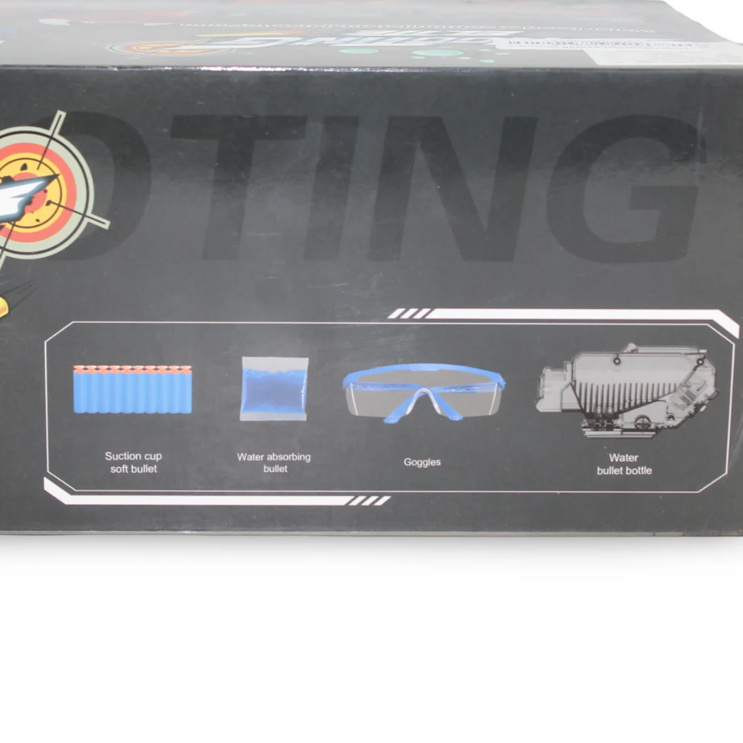 Shooting Elite Dinosaur Toy Gun 2-in-1 Water Beads and Soft Foam Bullets – Blue - Image 4
