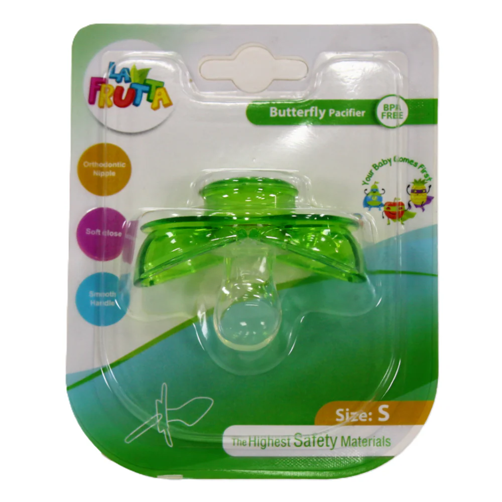 La Frutta Baby Butterfly Round Auto Pacifier - Green