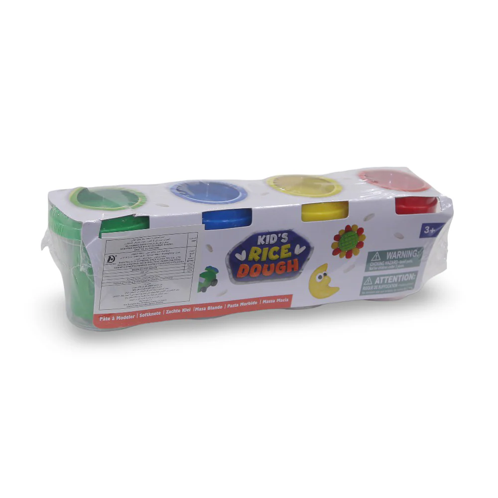 Kid’s Rice Dough – Soft Modeling Dough Set with 4 Cups