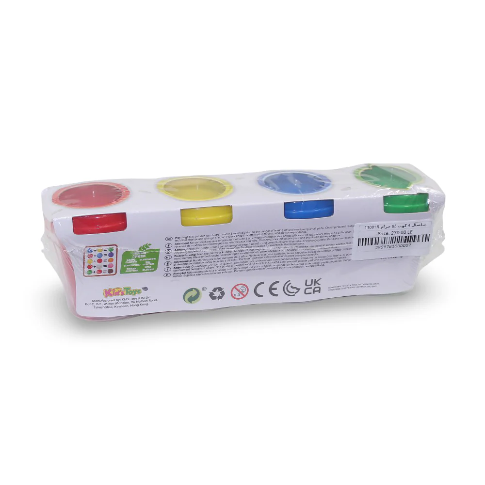 Kid’s Rice Dough – Soft Modeling Dough Set with 4 Cups - Image 3