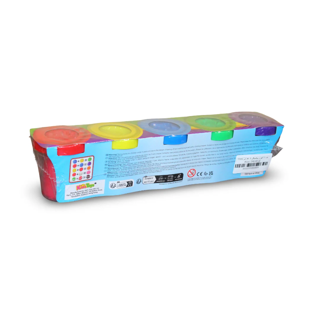 Kids Dough Modeling Clay Set – 5 Cups x 85g - Image 2