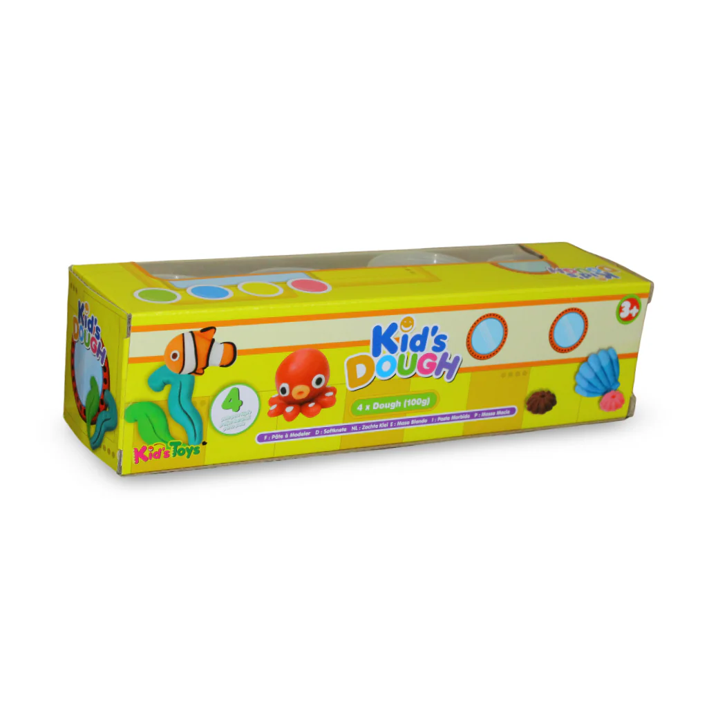 Kids Dough Modeling Set – 4 Cups (100g Each) - Image 2