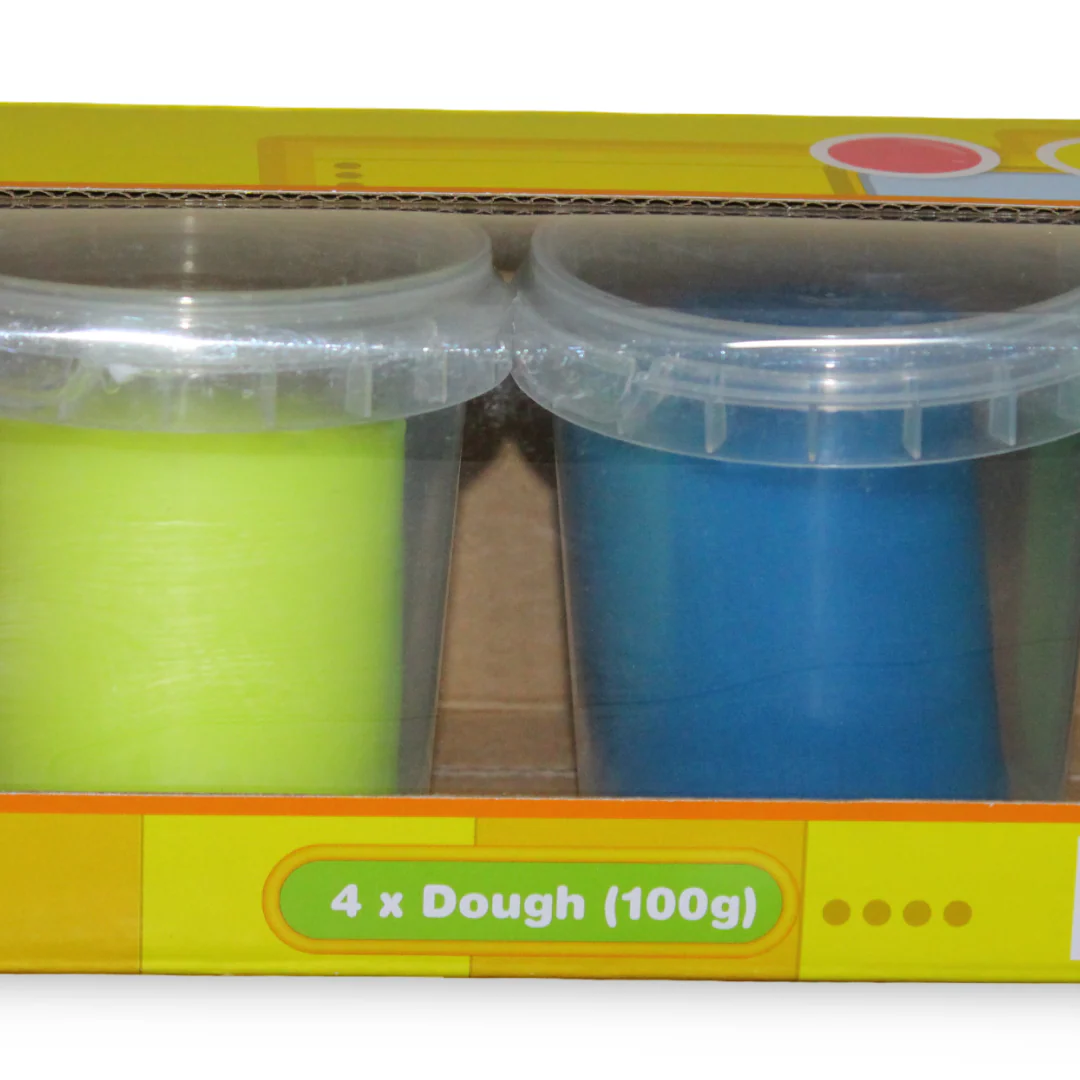 Kids Dough Modeling Set – 4 Cups (100g Each) - Image 3