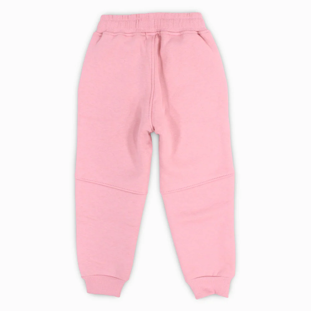Girls Plain Cotton Sweatpants - Dusty Pink - Image 5