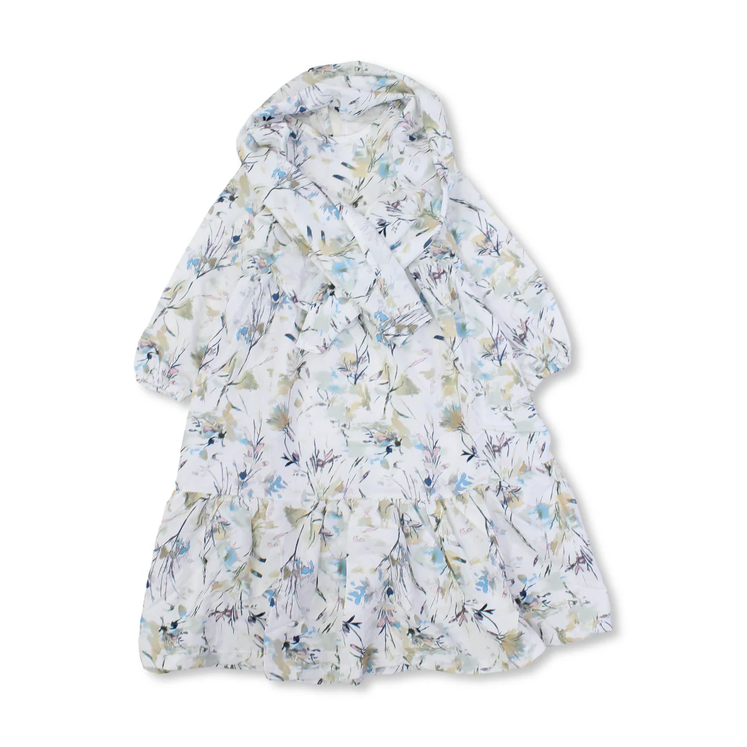 Girls Cotton Patterned Isdal – Off-White