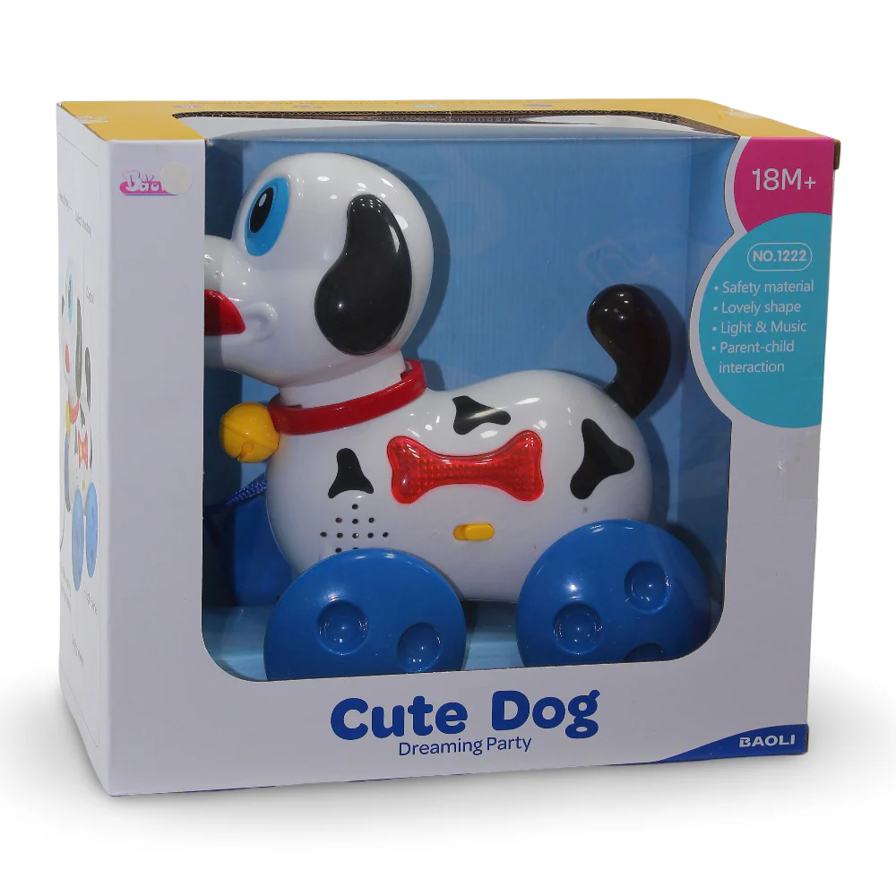 Pull-Along Cute Dog Toy with Light and Music
