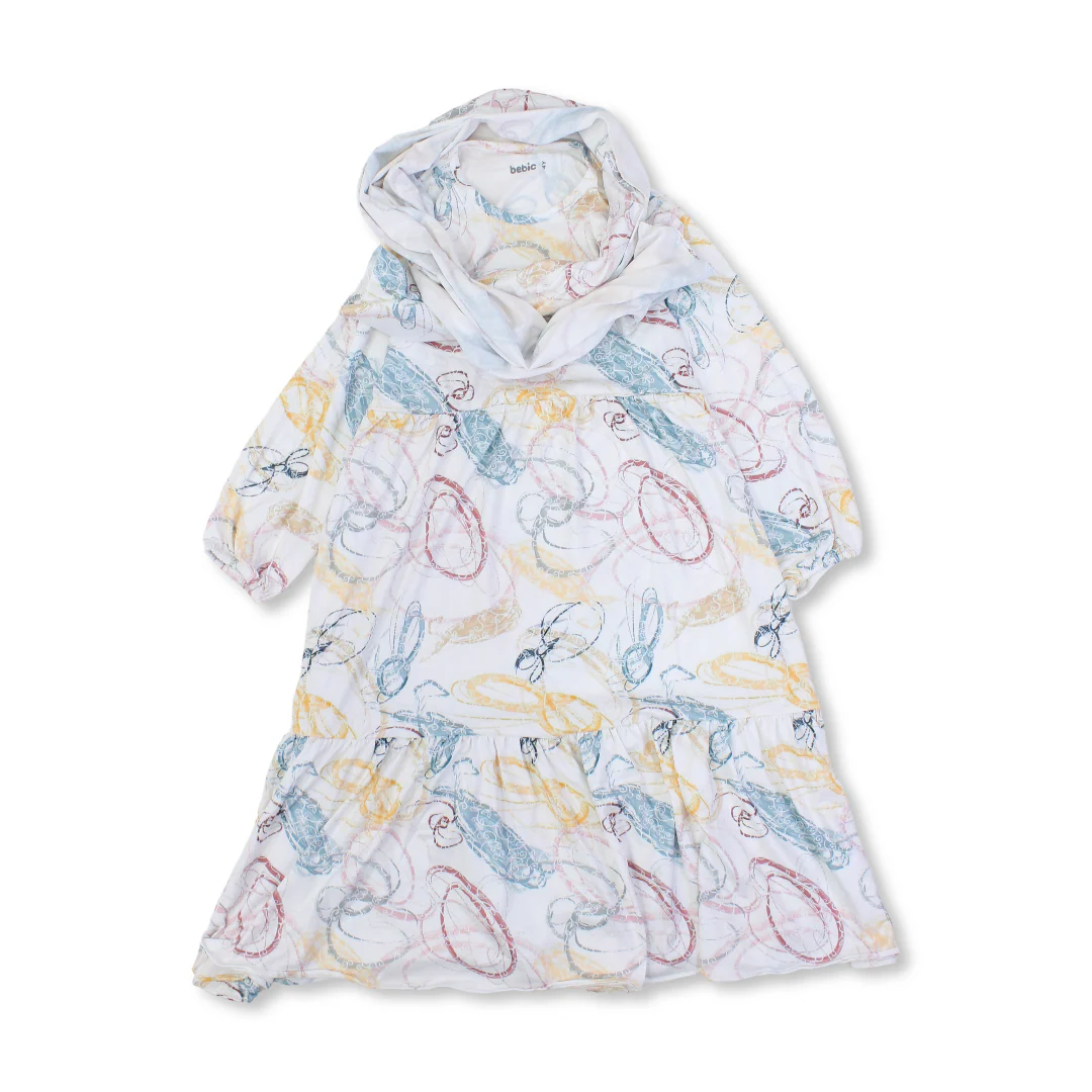 Girls Cotton Patterned Isdal – Off-White