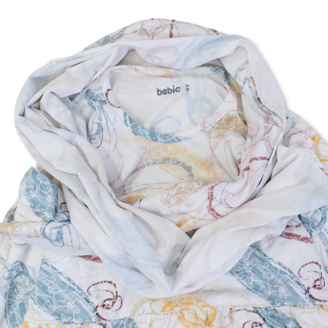 Girls Cotton Patterned Isdal – Off-White - Image 3