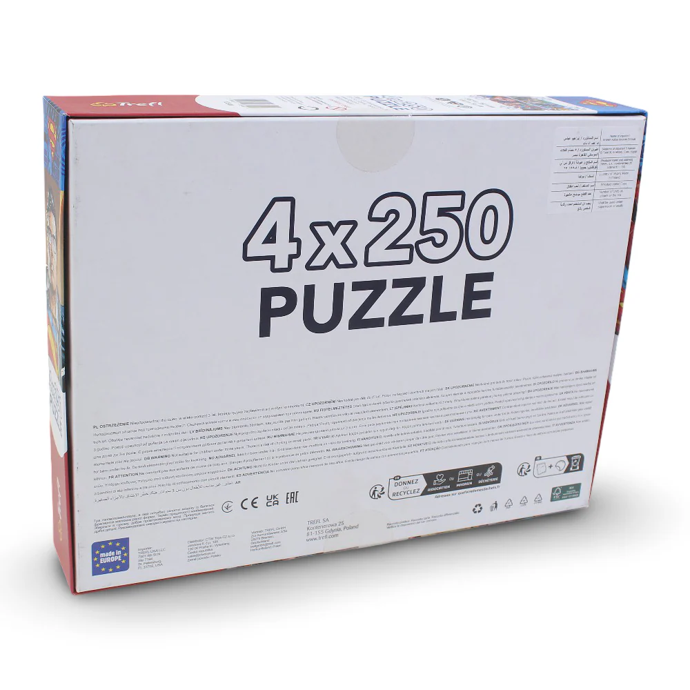 Trefl Superman Action Puzzle Set – 4-in-1 (250 Pieces Each) - Image 2