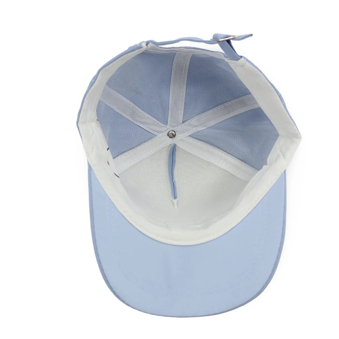 Boys Cotton Cap – Baby Blue with "Super Dino" Design - Image 2