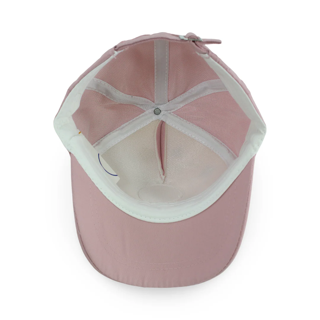 Girls Cotton Cap – Dusty Pink with Planets Design - Image 3