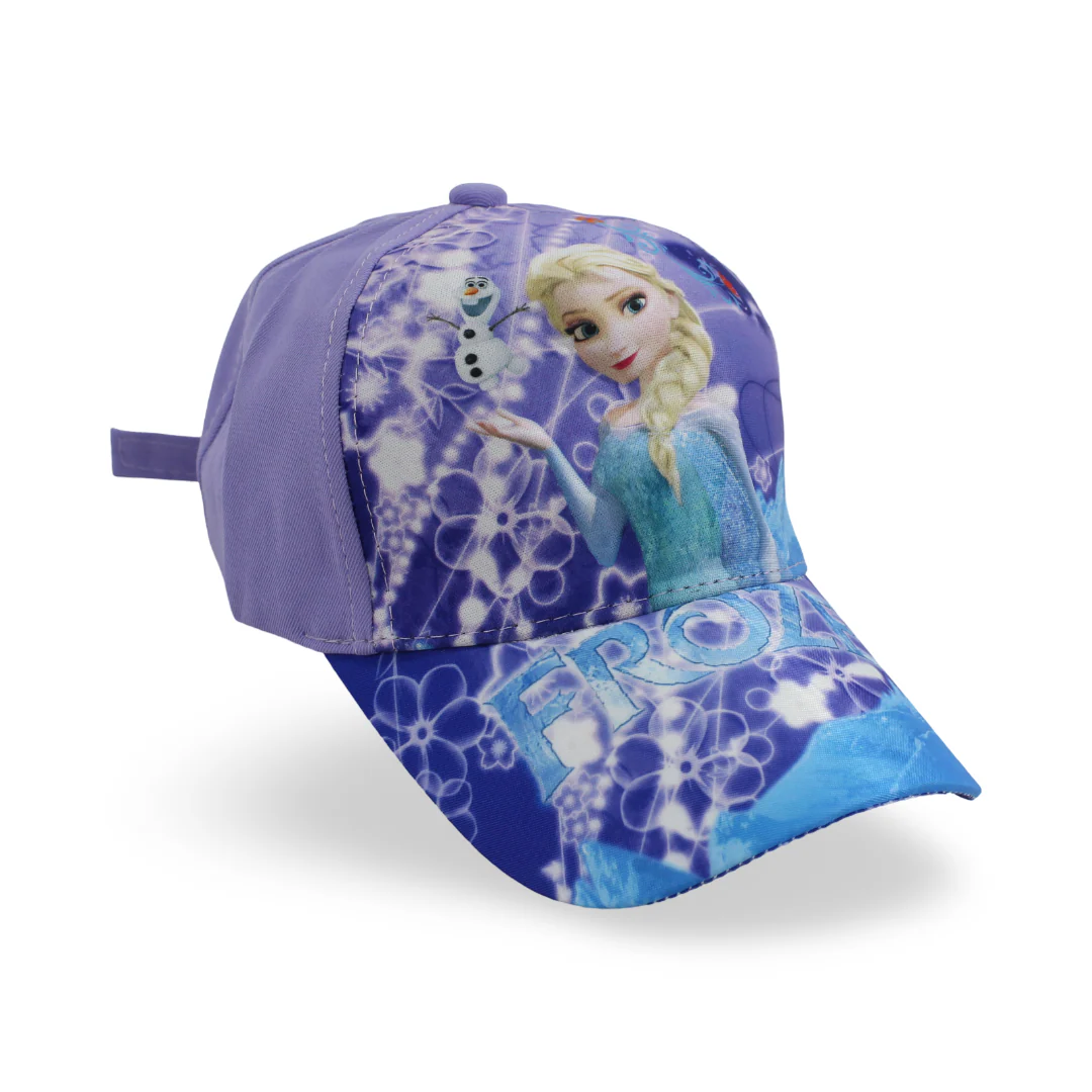 Girls Cotton Cap – Frozen Print - Image 5