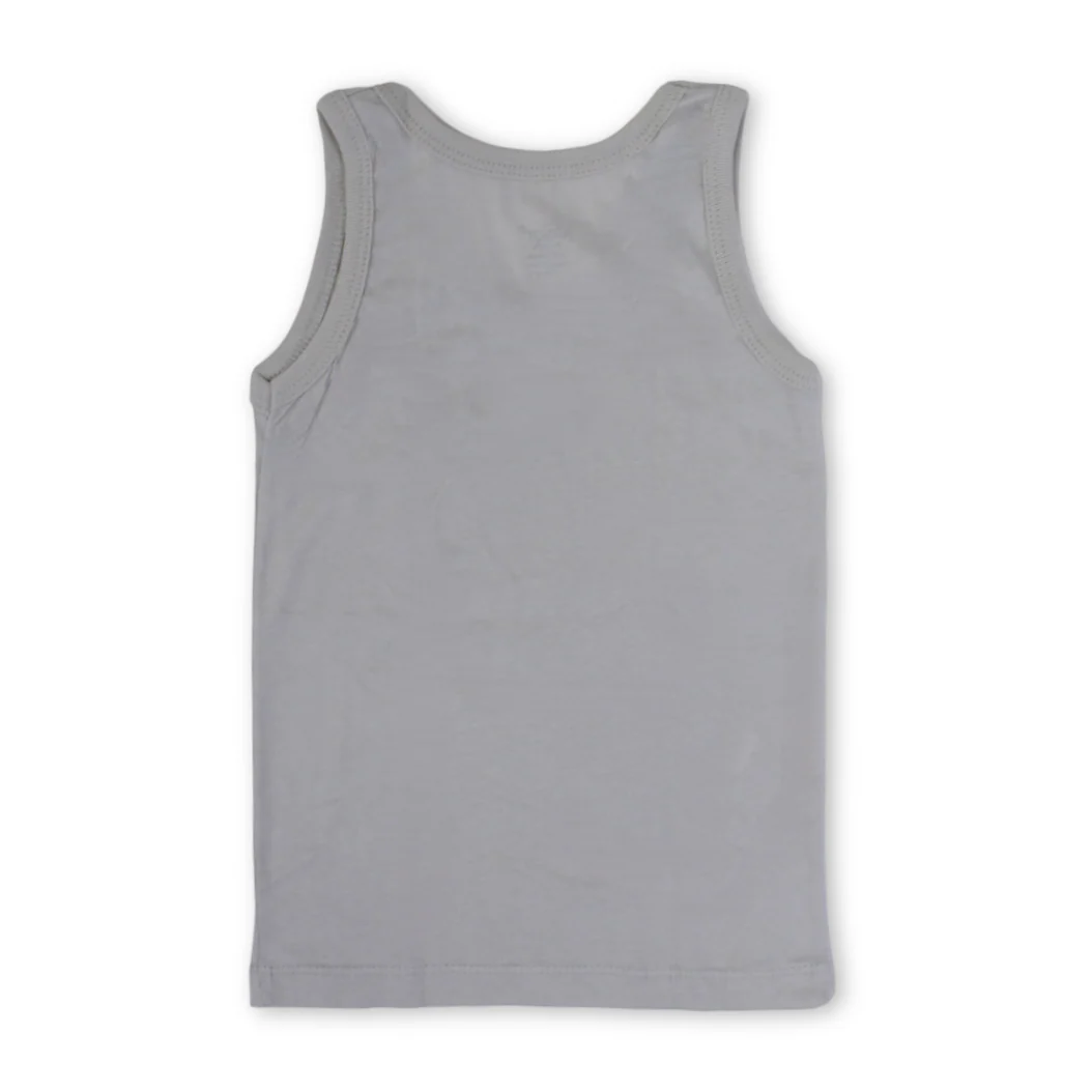 Boys Cotton Sleeveless Undershirt – Beige - Image 2