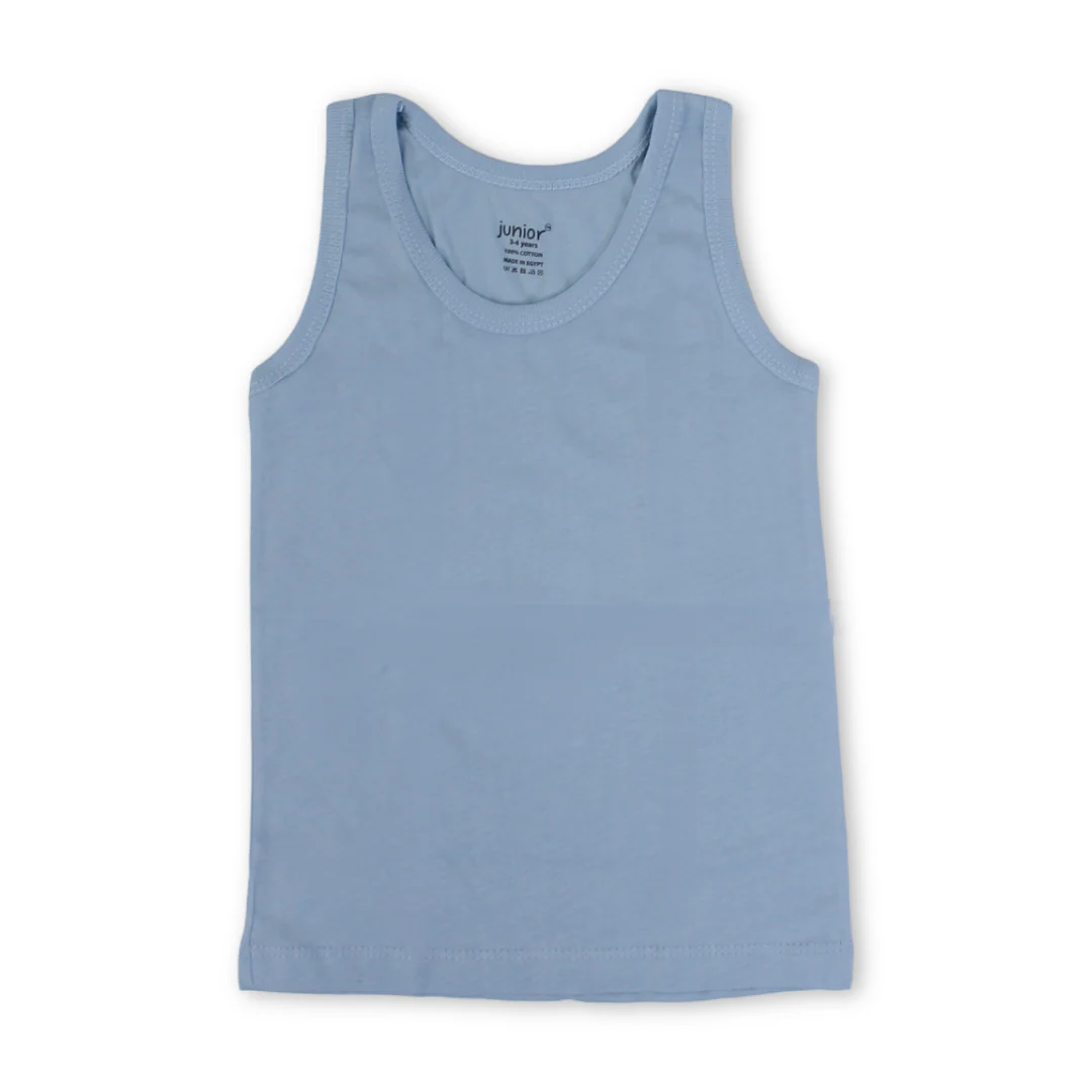 Boys Cotton Sleeveless Undershirt – Baby Blue
