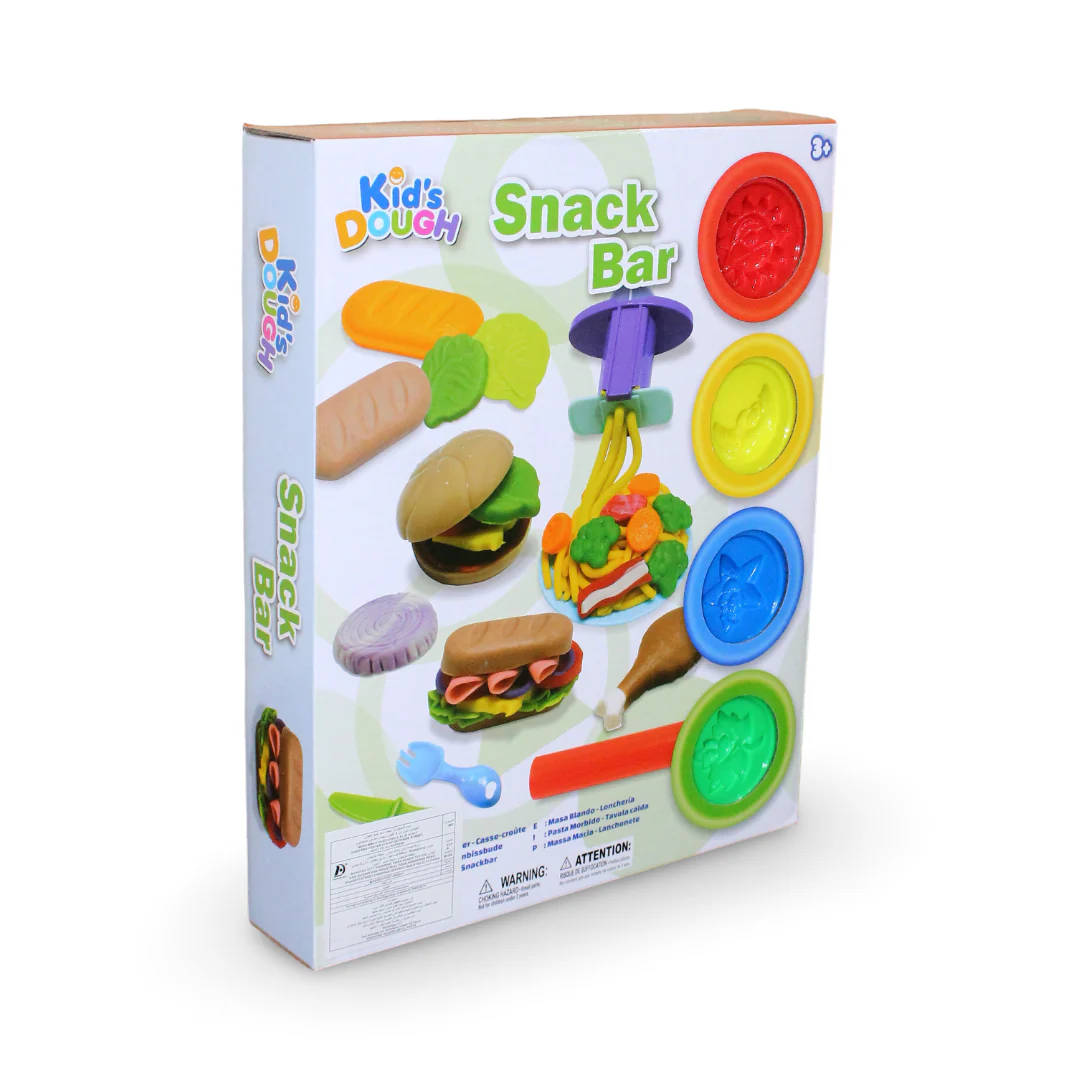 Snack Bar Dough Play Set with 4 Dough Cups