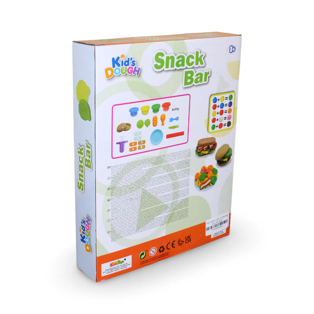 Snack Bar Dough Play Set with 4 Dough Cups - Image 2