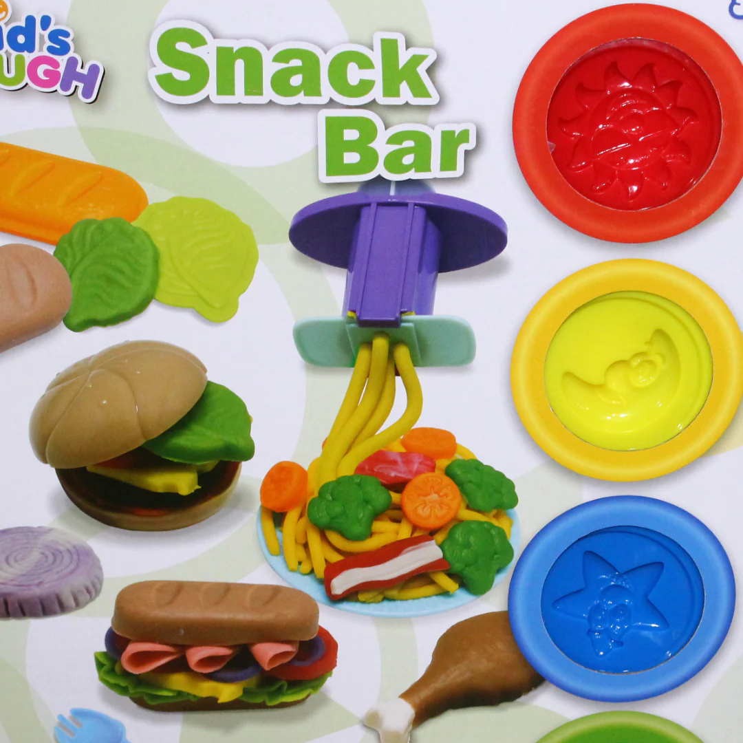 Snack Bar Dough Play Set with 4 Dough Cups - Image 3