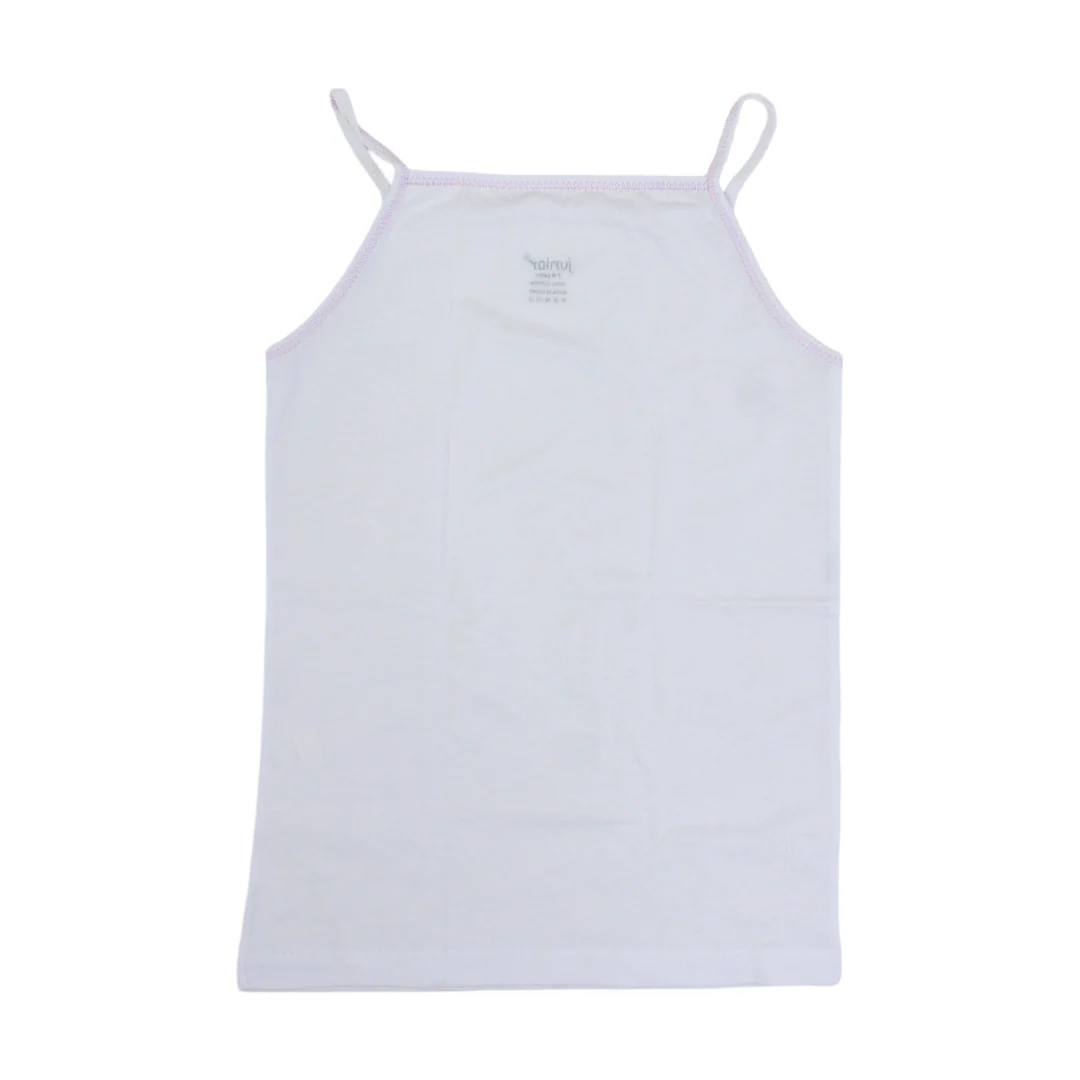 Girls Cotton Undershirt – White - Image 2